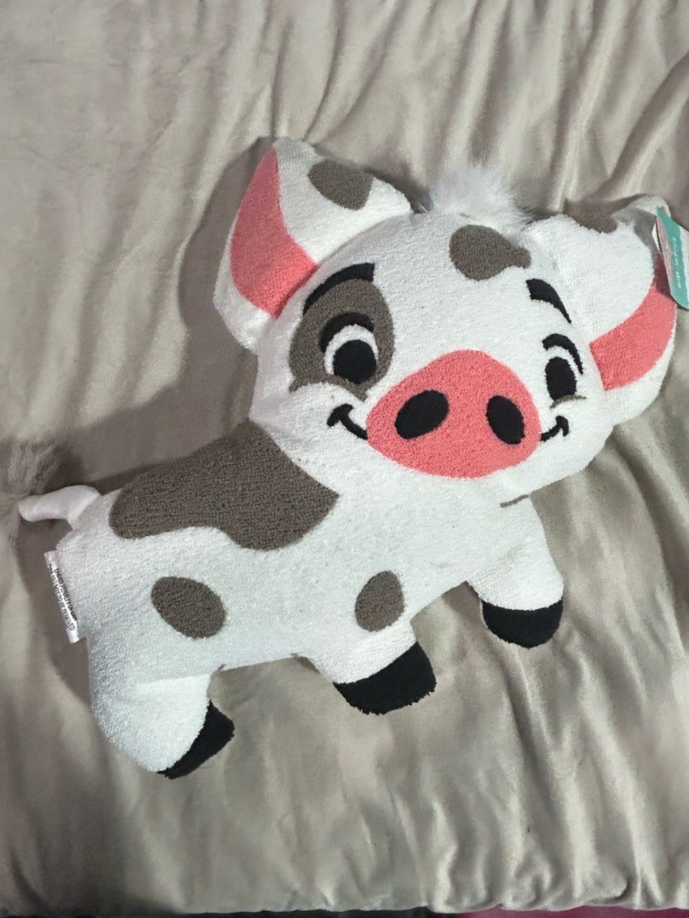 Disney Pua Plush Pillow Toy - White, Brown, Pink and Black